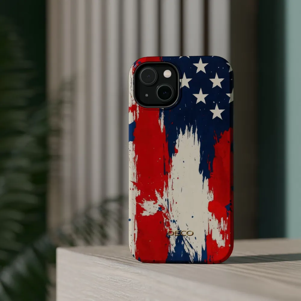 Splatter Paint America MagSafe Impact-Resistant Phone Case