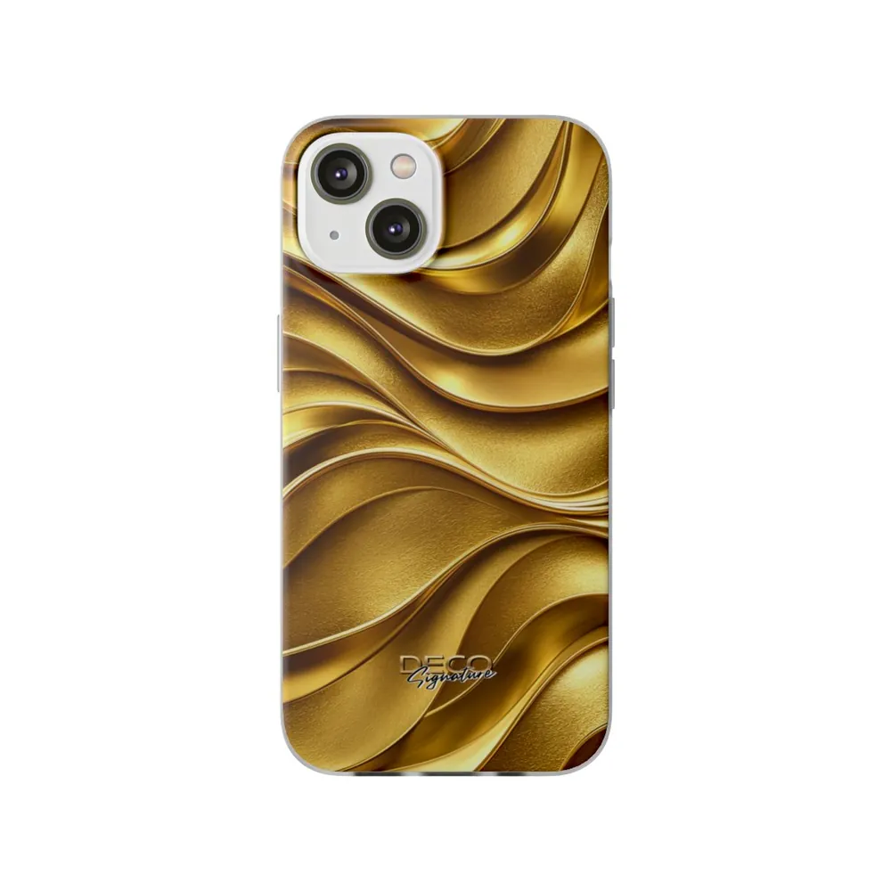 Luxury Liquid Gold Texture DECO Signature Phone Case