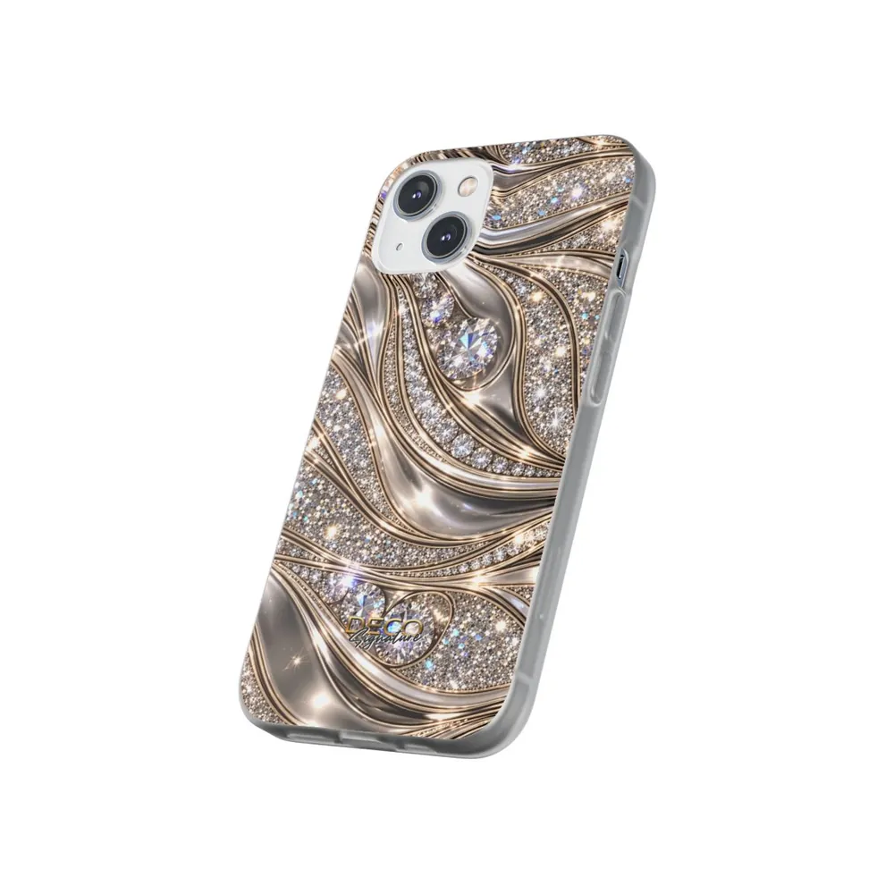 Luxury Sparkling Diamonds & Platinum DECO Signature Phone Case