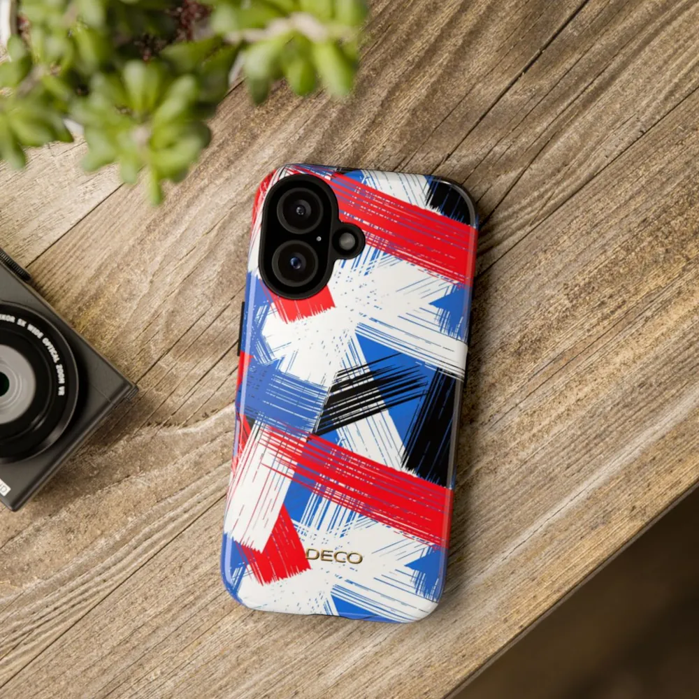 Brushstrokes Geometric Art Tough Phone Case