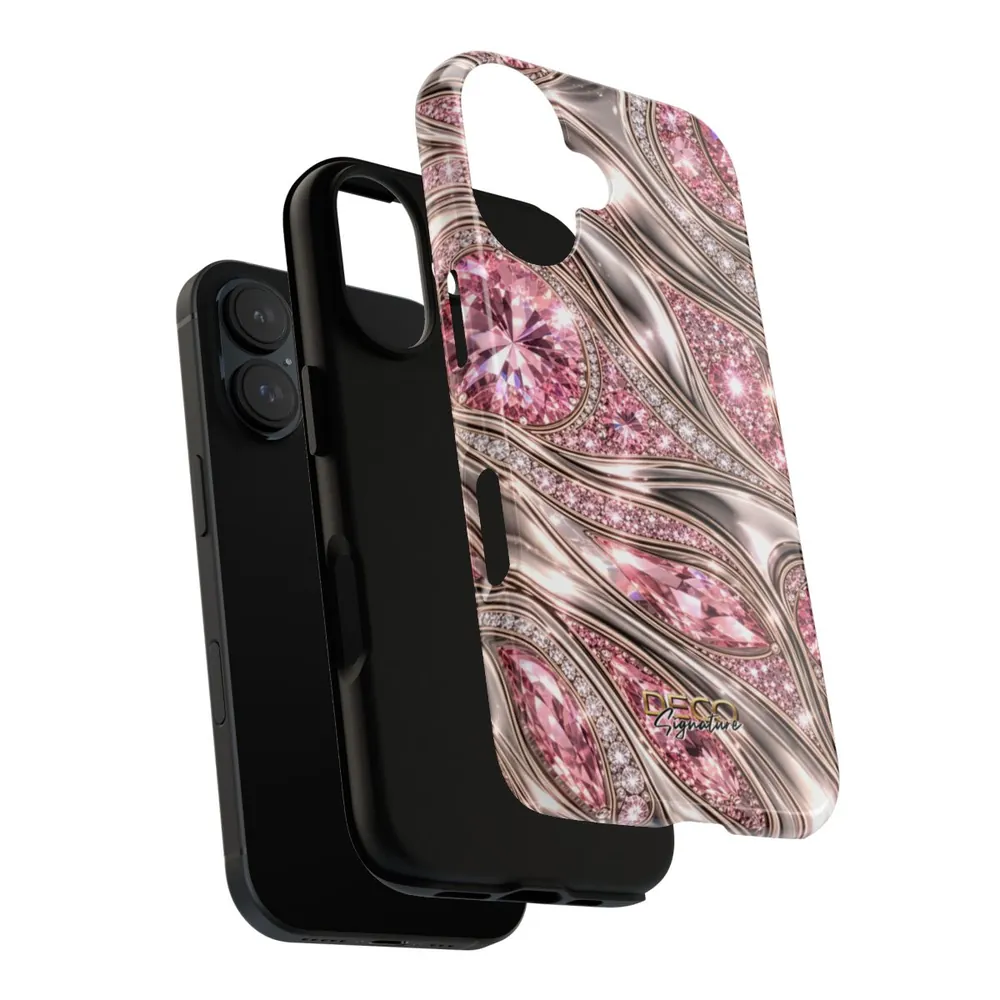 Luxury Gold & Pink Diamonds DECO Signature Tough Phone Case