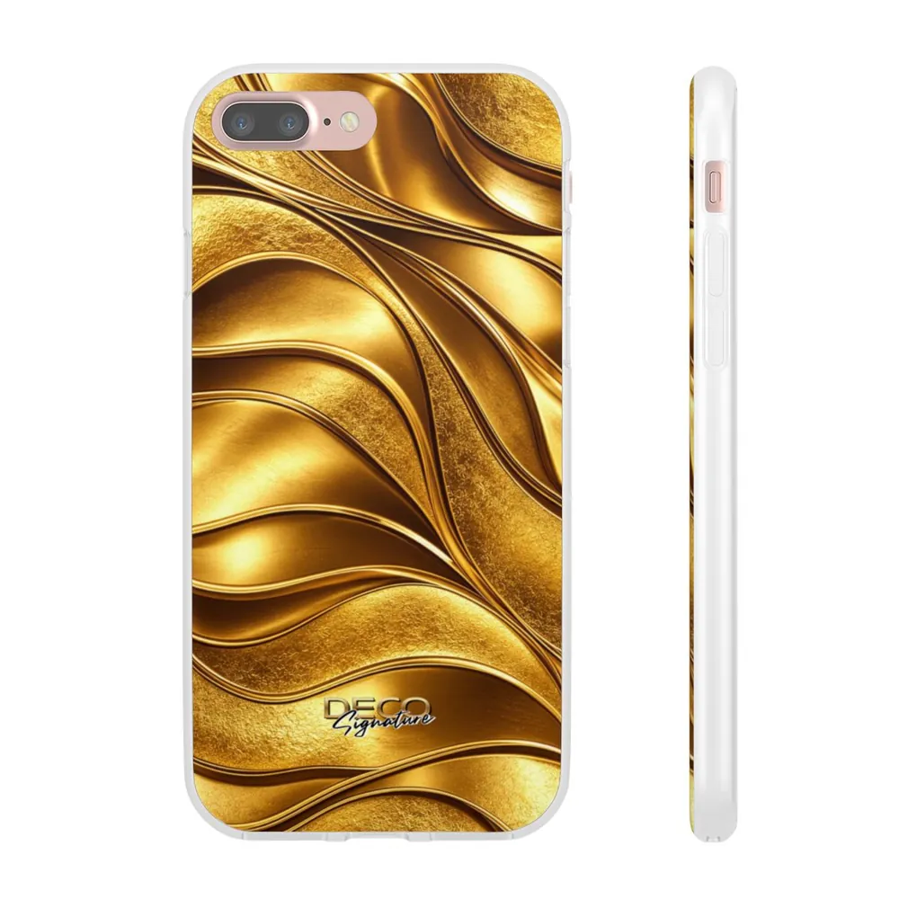 Luxury Textured Gold Flow DECO Signature Phone Case