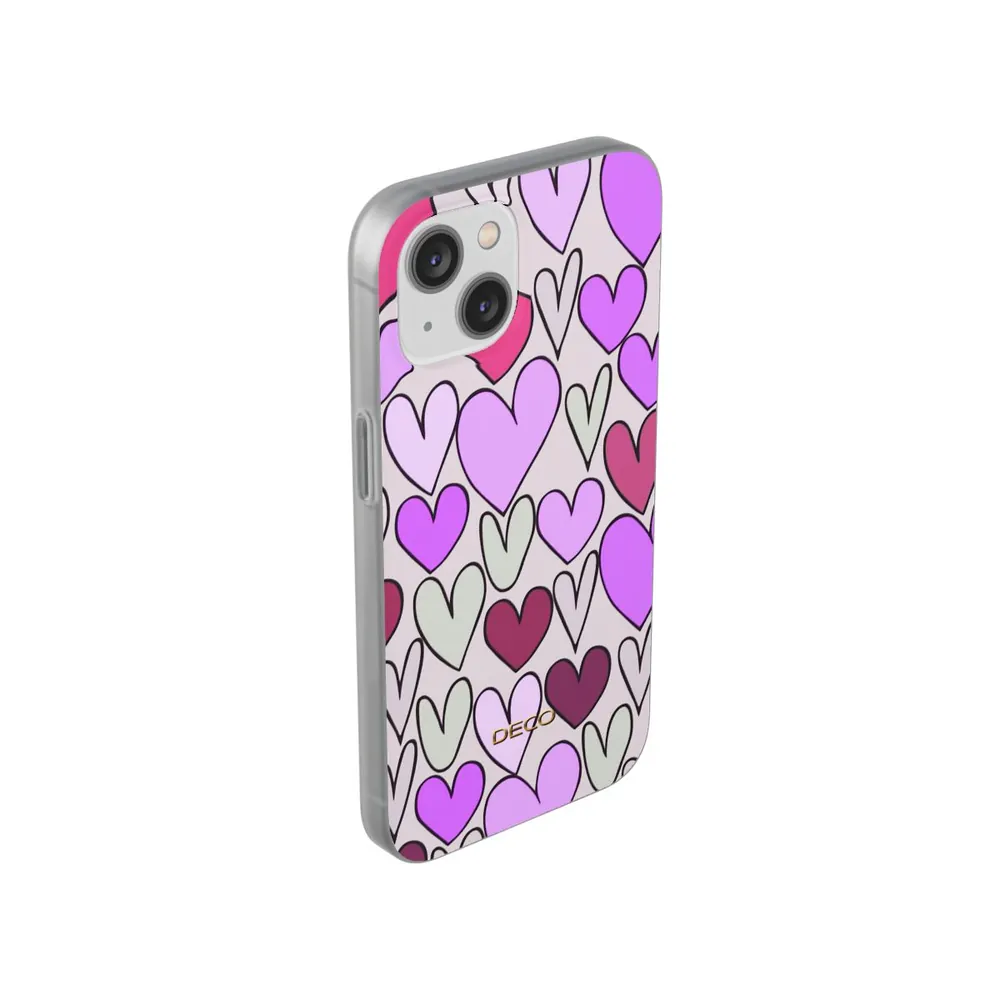 Purple Hearts Phone Case