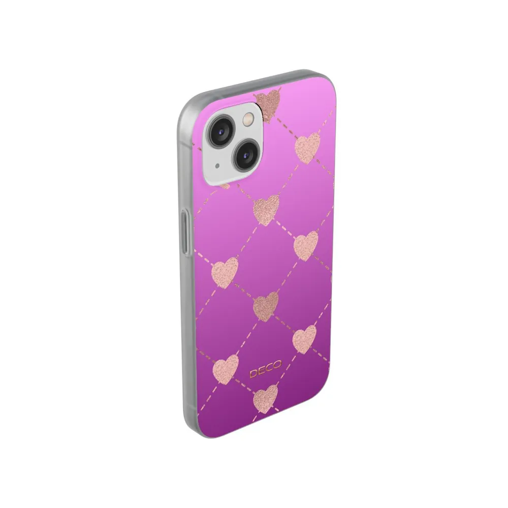 Shimmer Heart Dots Phone Case