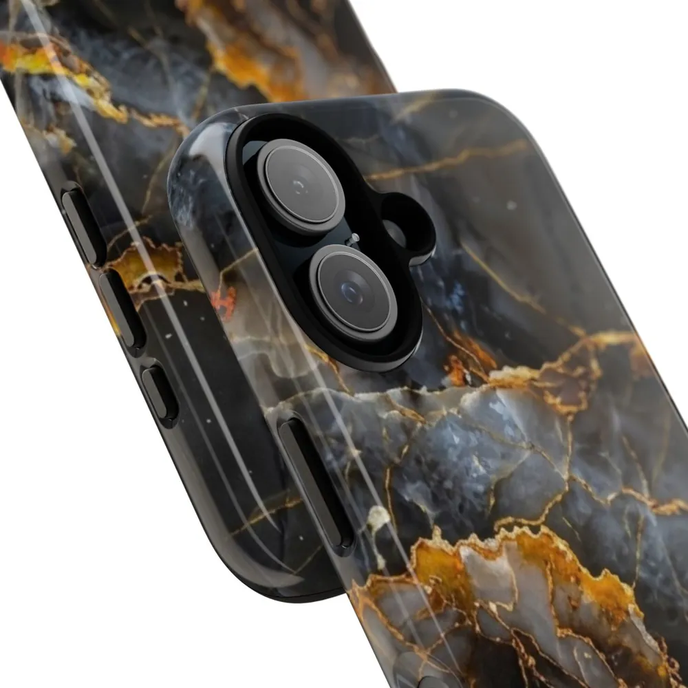 Black Onyx Marble Tough Phone Case