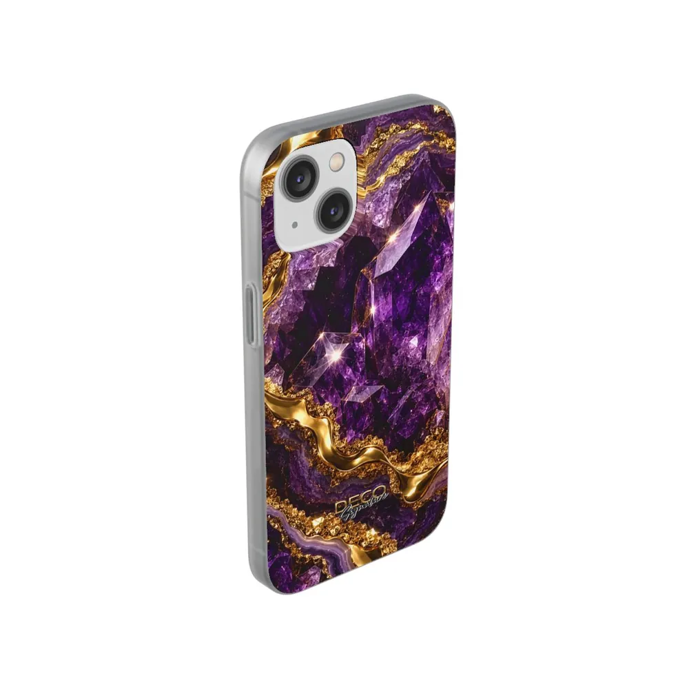 Luxury Amethyst & Gold DECO Signature Phone Case