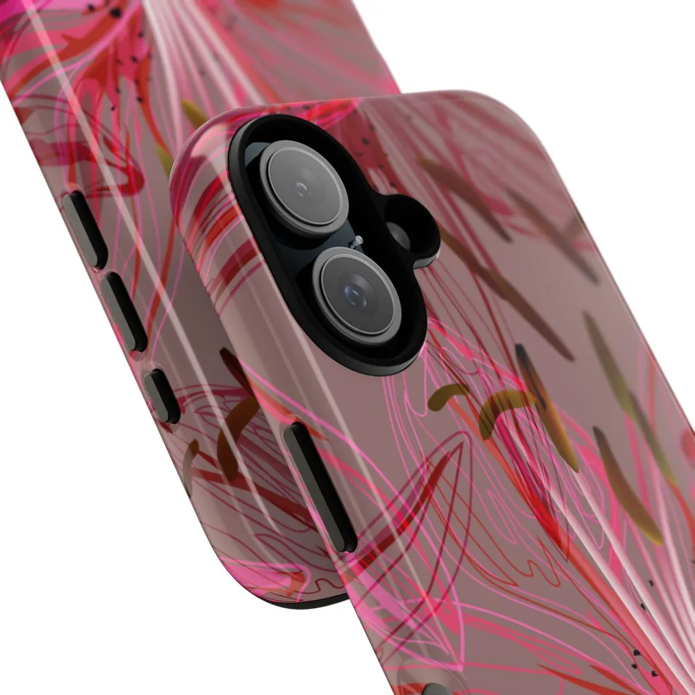 Stargazer Lily Floral Tough Phone Case