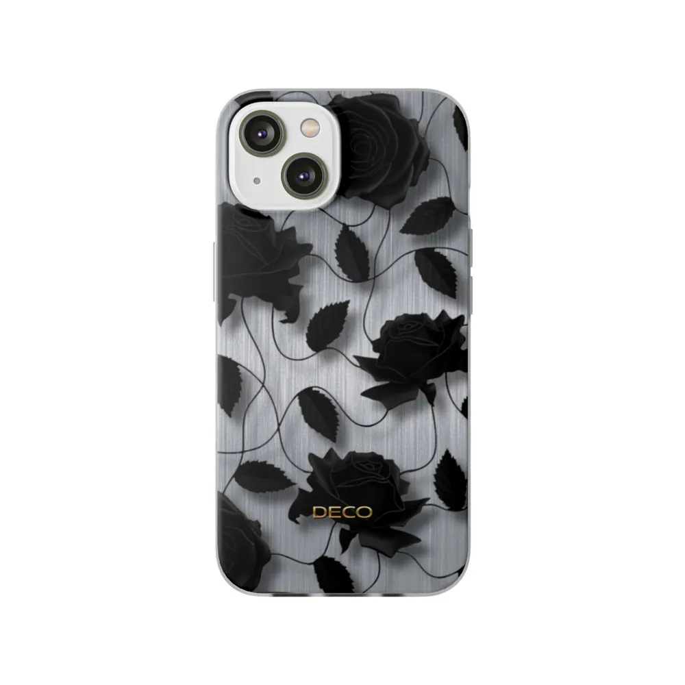 Black Rose Floral Phone Case