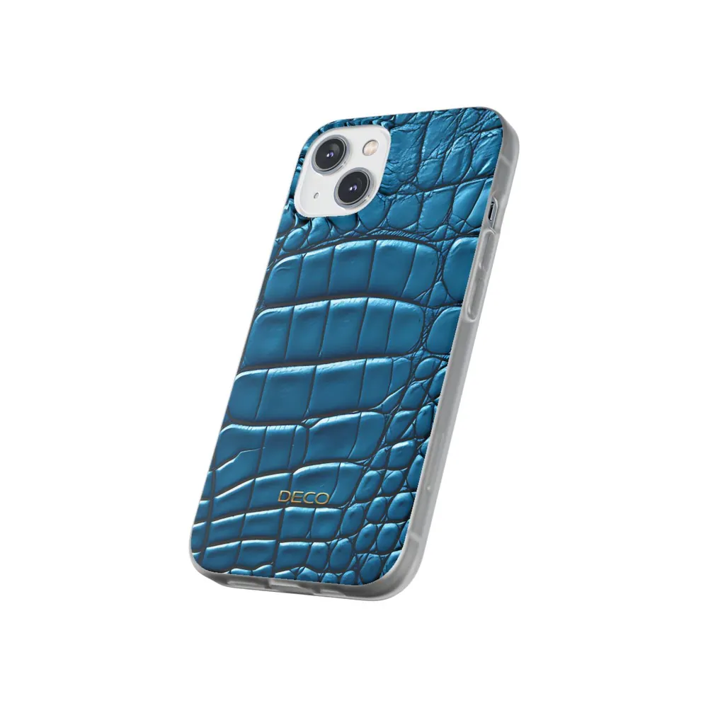 Aqua Alligator Skin Phone Case
