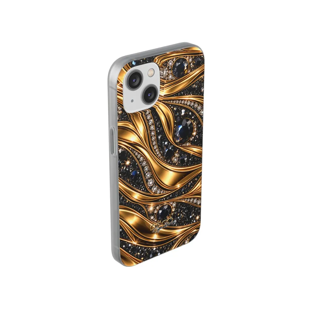 Luxury Gold & Black Diamonds DECO Signature Phone Case