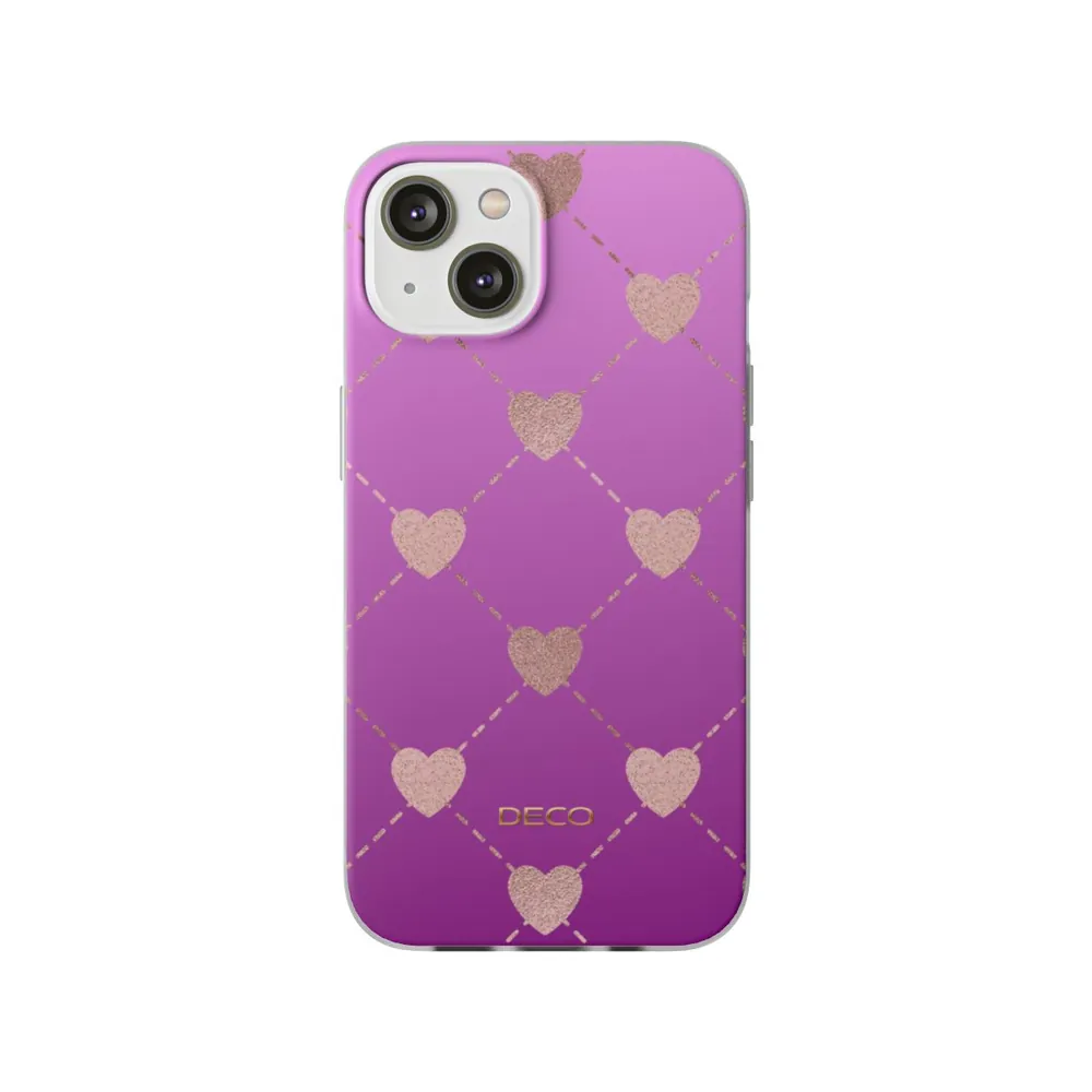 Shimmer Heart Dots Phone Case