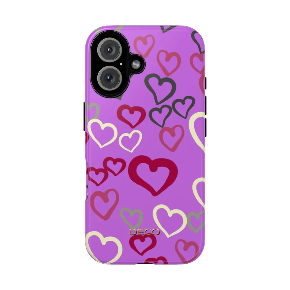 Painted Hearts Tough Phone Case
