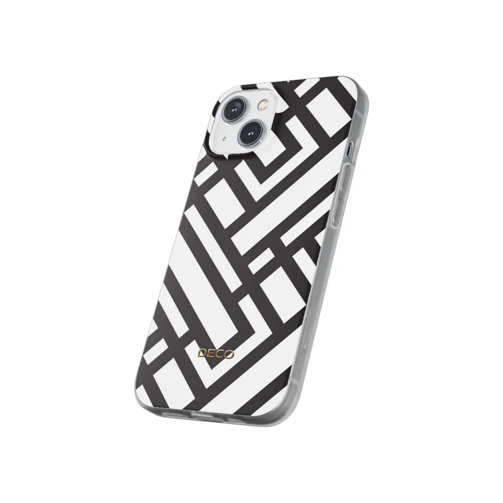 Black & White Maze Geometric Phone Case