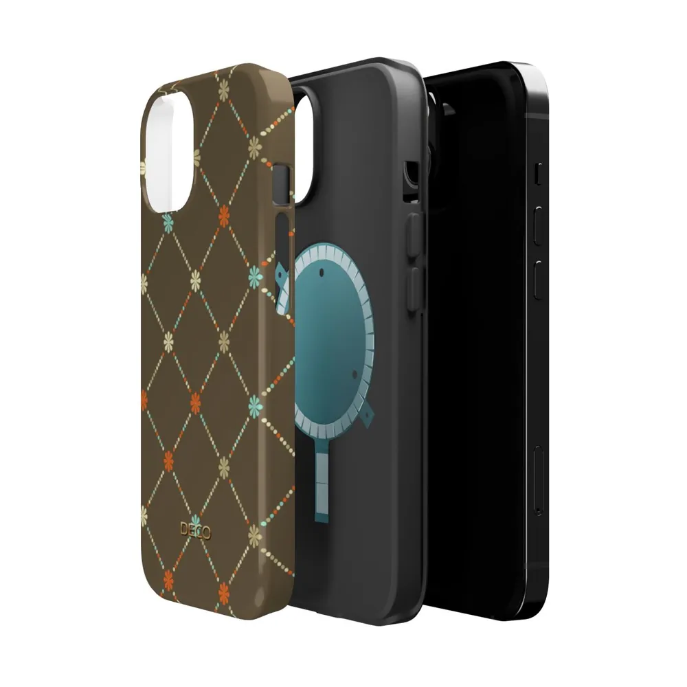 Daisy Dots Plaid MagSafe Impact-Resistant Phone Case