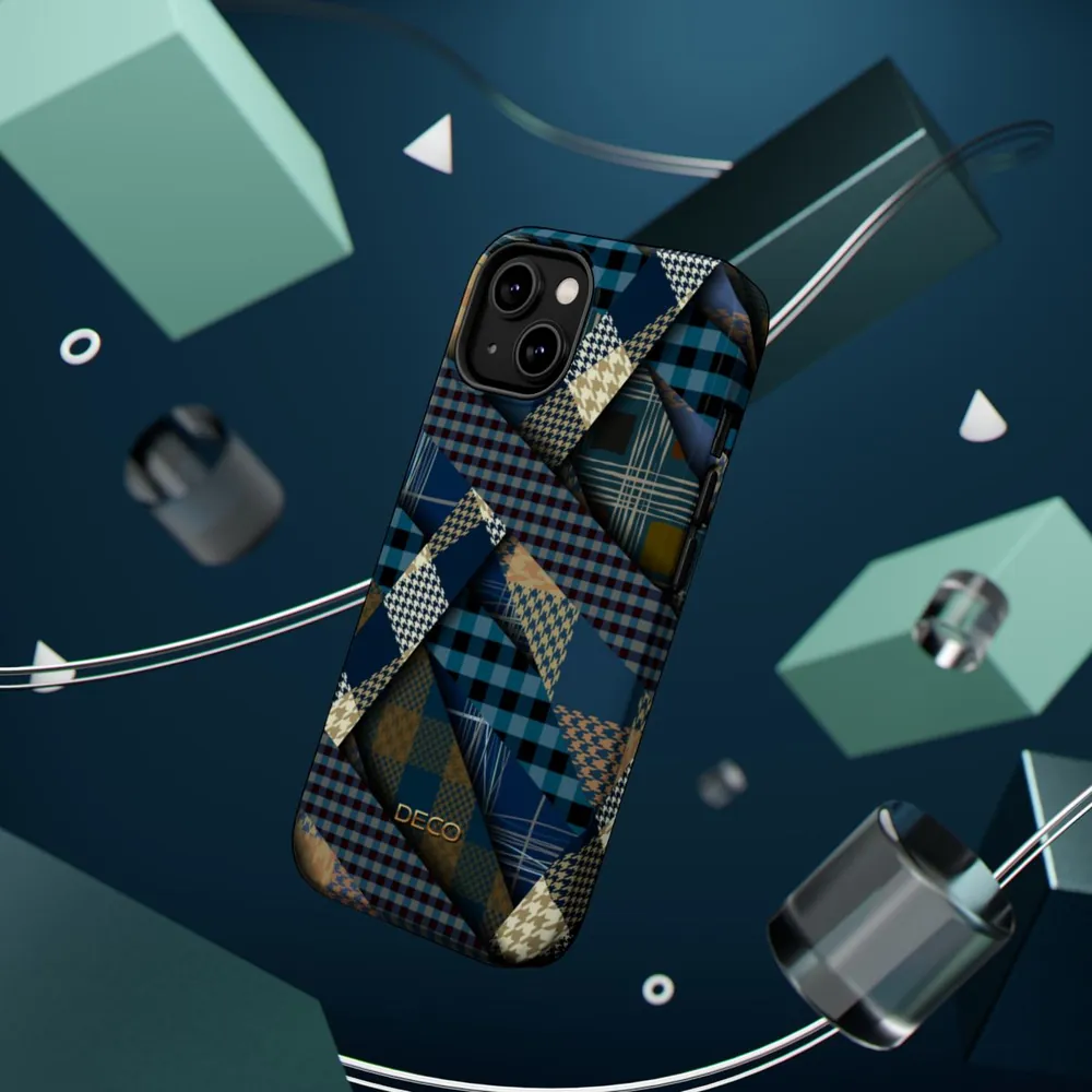 Houndstooth and Plaids MagSafe Impact-Resistant Phone Case