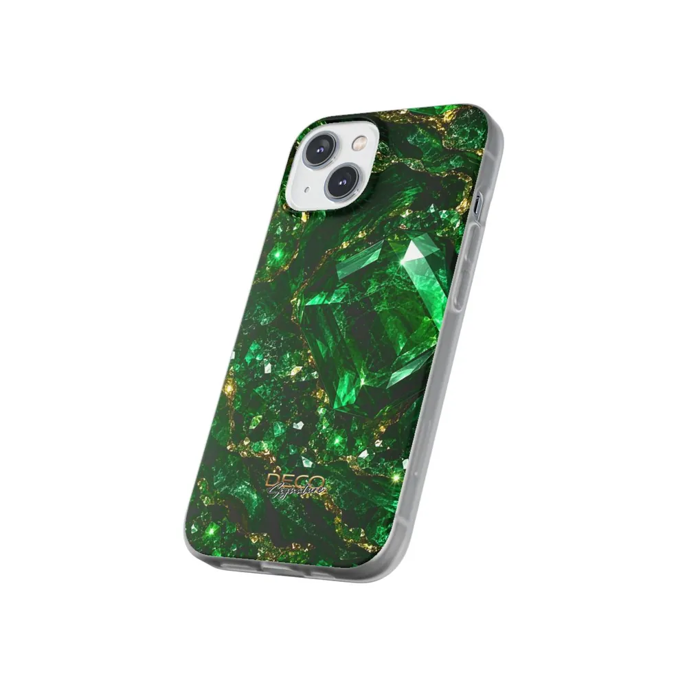 Luxury Sparkling Emerald DECO Signature Phone Case
