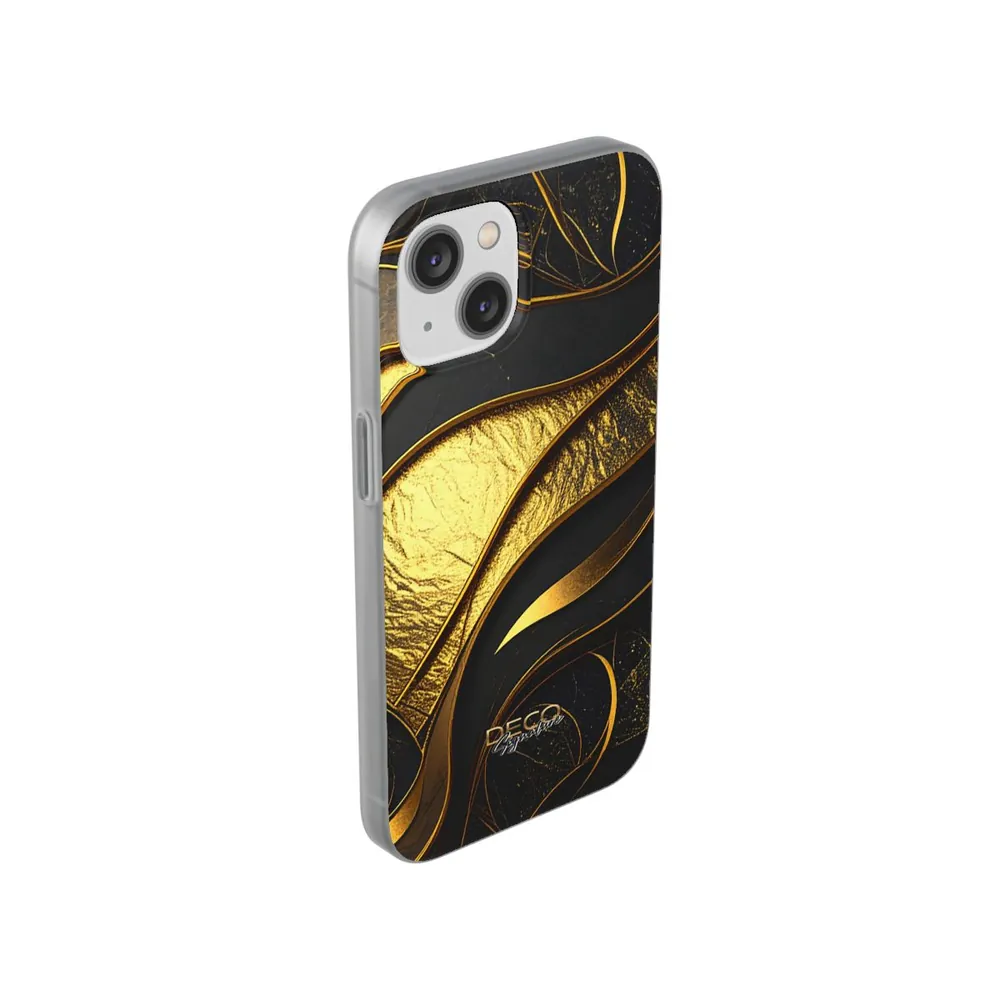 Luxury Black & Gold Texture DECO Signature Phone Case