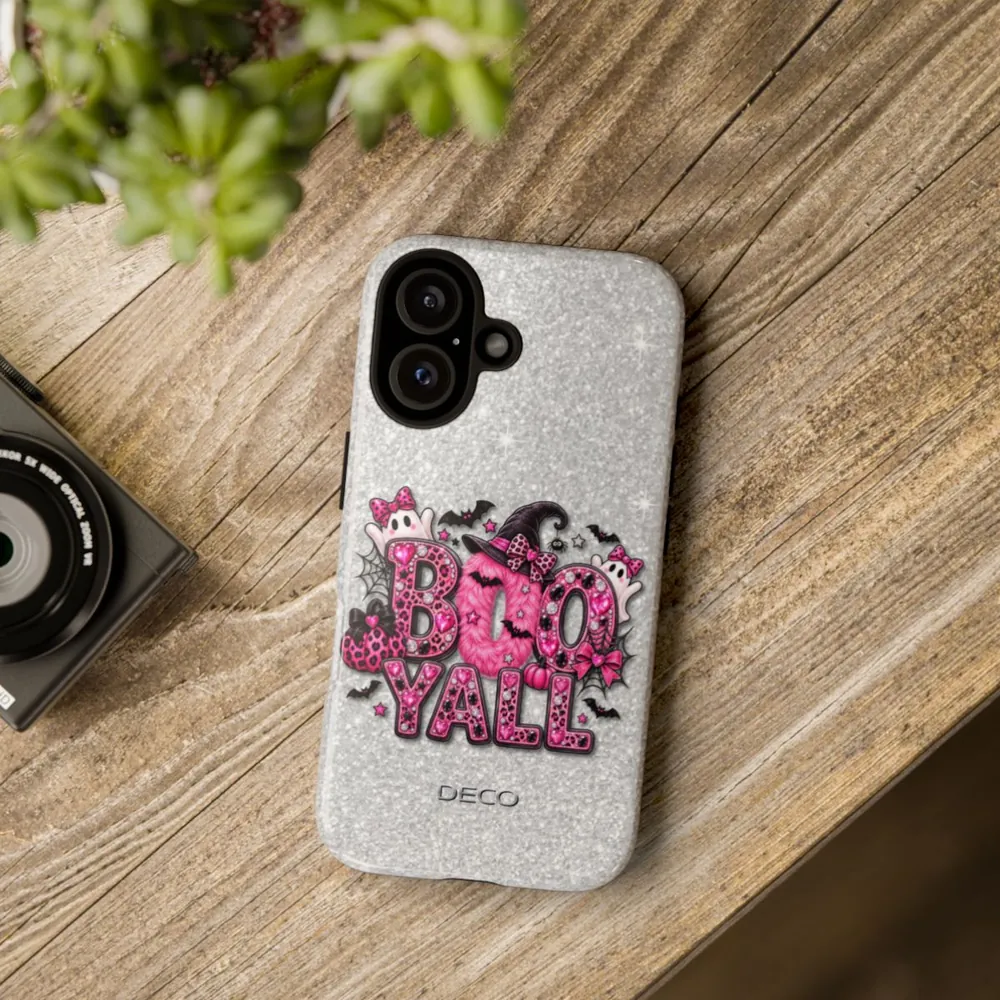 BOO YALL Bling Halloween Tough Phone Case