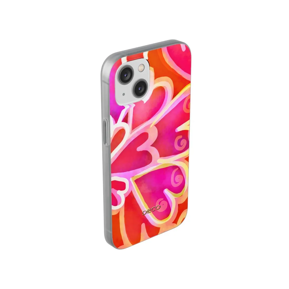 Painted Hearts Watercolor Phone Case