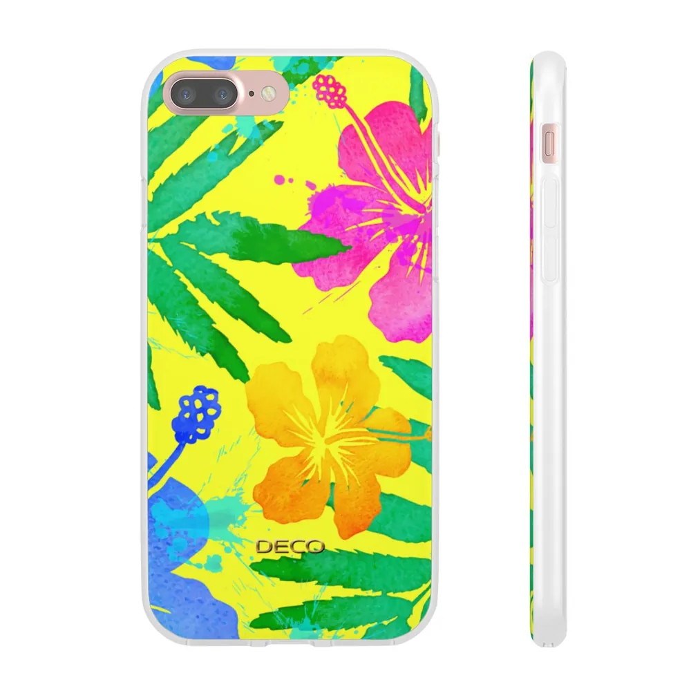Tropical Neon Floral Phone Case