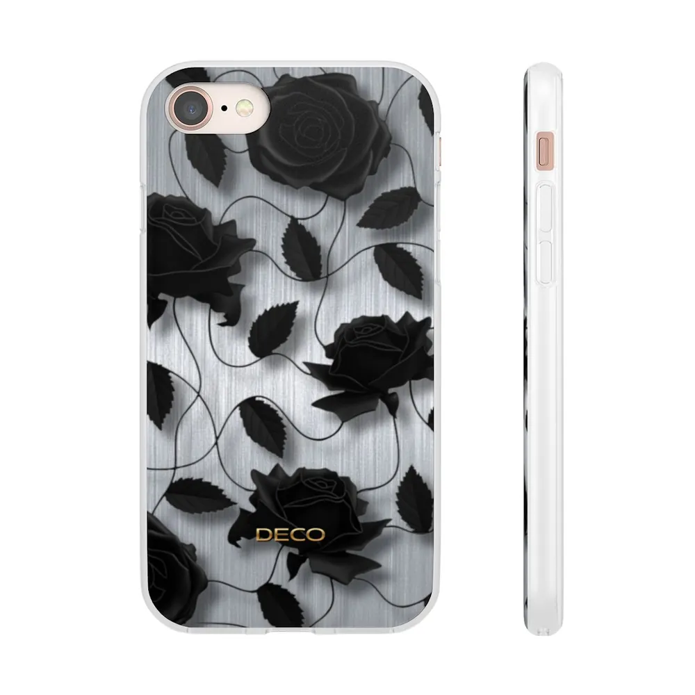 Black Rose Floral Phone Case