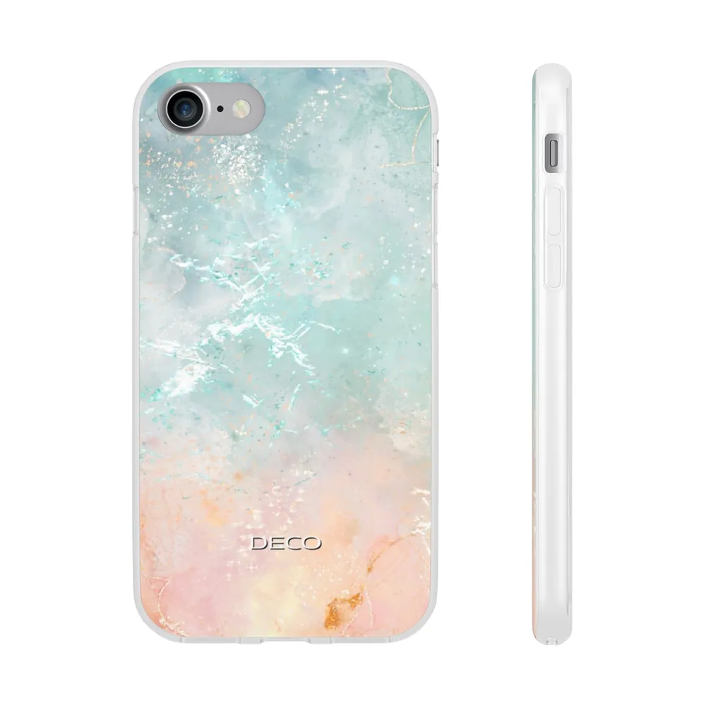 Seafoam & Coral Marble Phone Case