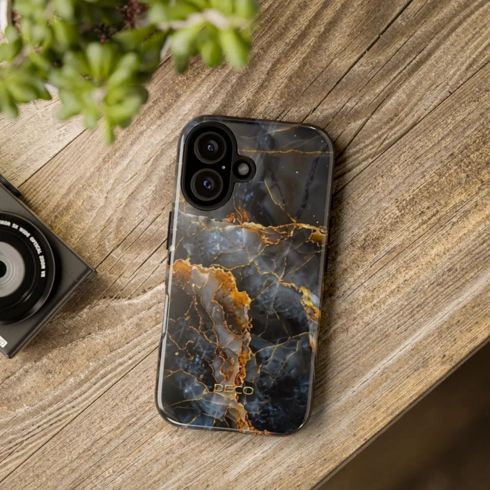 Black Onyx Marble Tough Phone Case