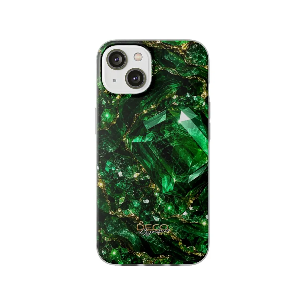 Luxury Sparkling Emerald DECO Signature Phone Case