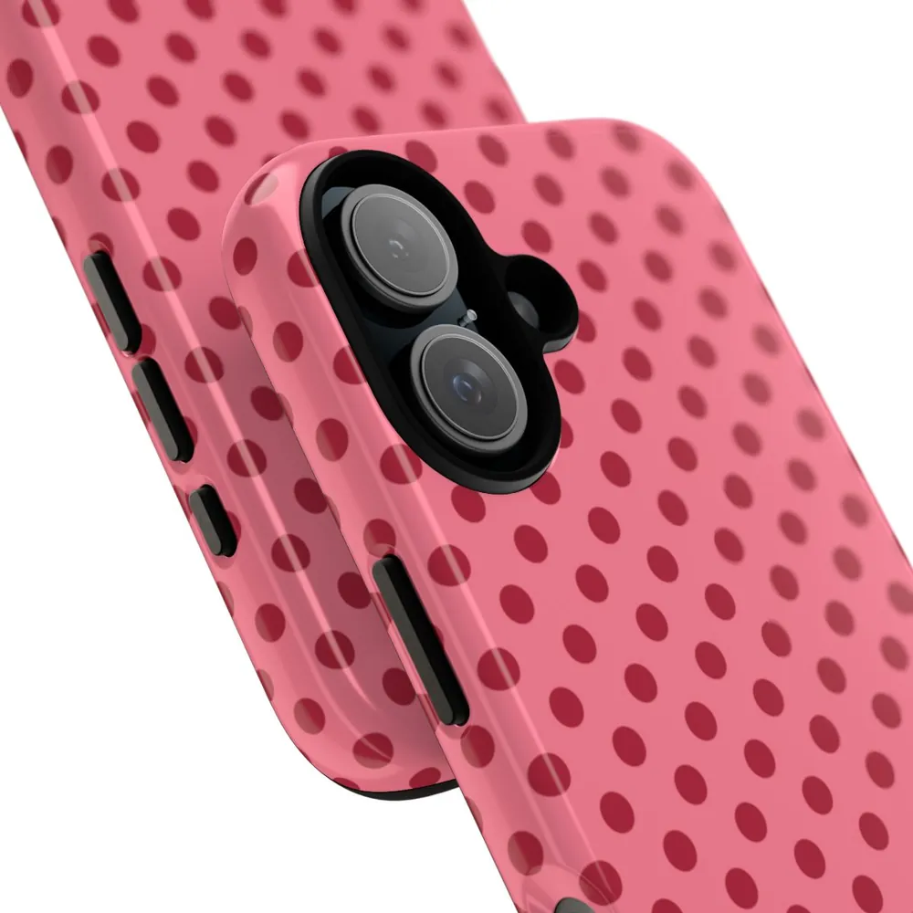 Pink & Red Polka Dots Tough Phone Case