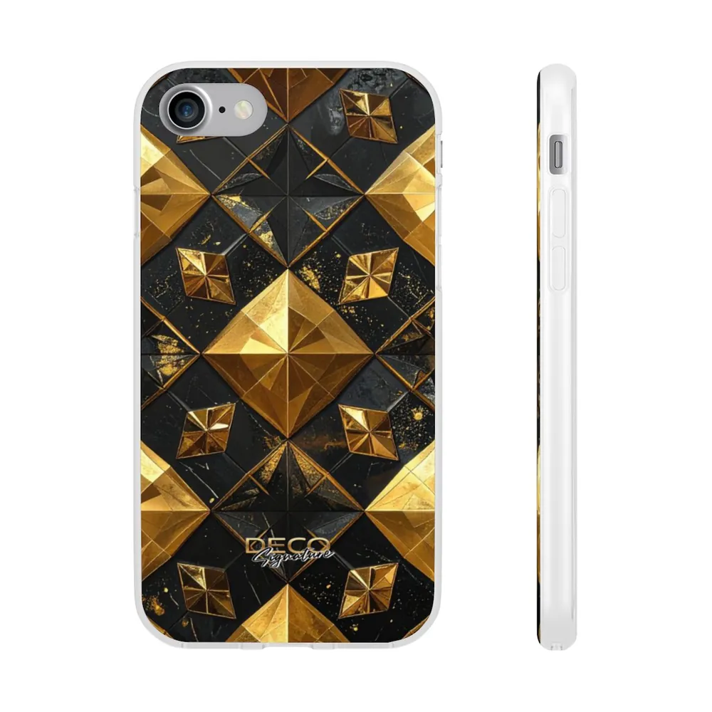 Luxury Black & Gold Tile DECO Signature Phone Case