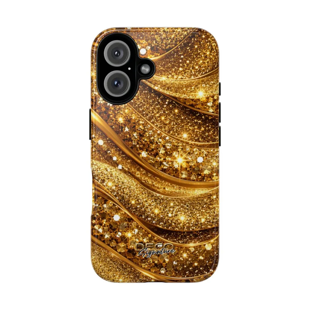 Luxury Gold Glitter Pop DECO Signature Tough Phone Case