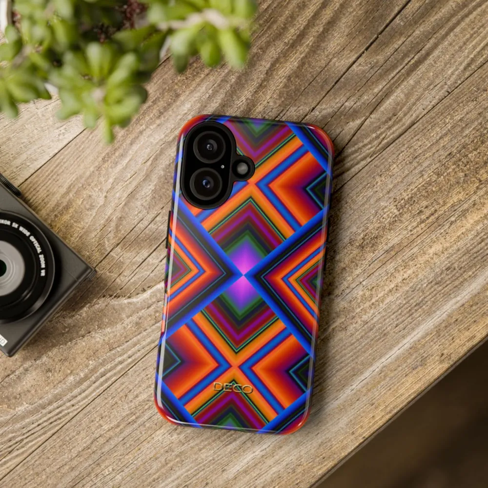 3D Optical Geometric Tough Phone Case