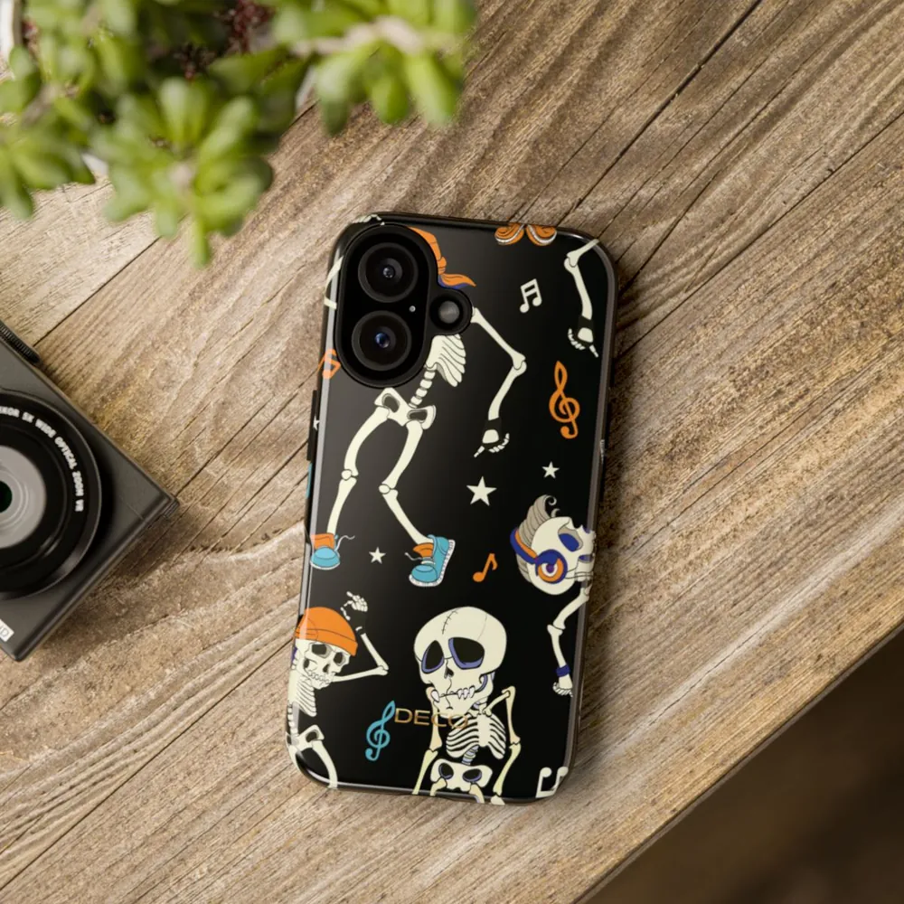 Dancing Skeletons Spooky Halloween Tough Phone Case