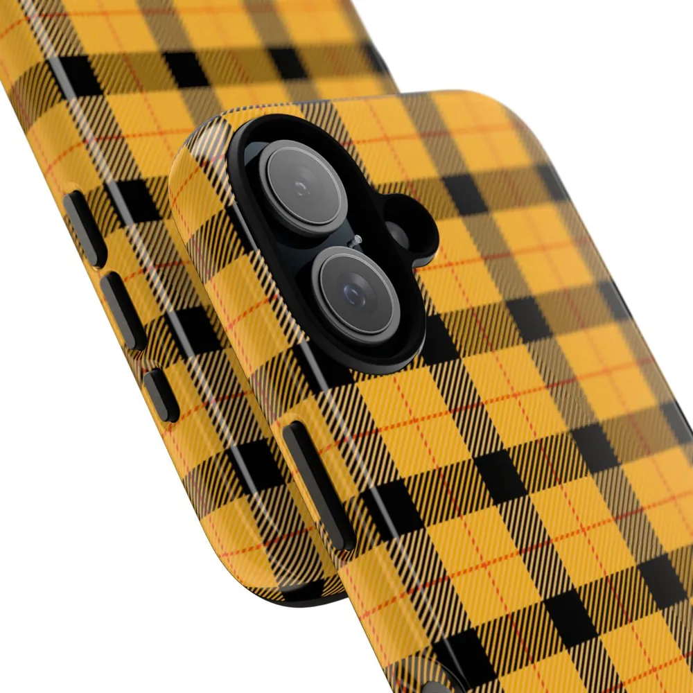 Yellow Gingham Tartan Plaid Tough Phone Case