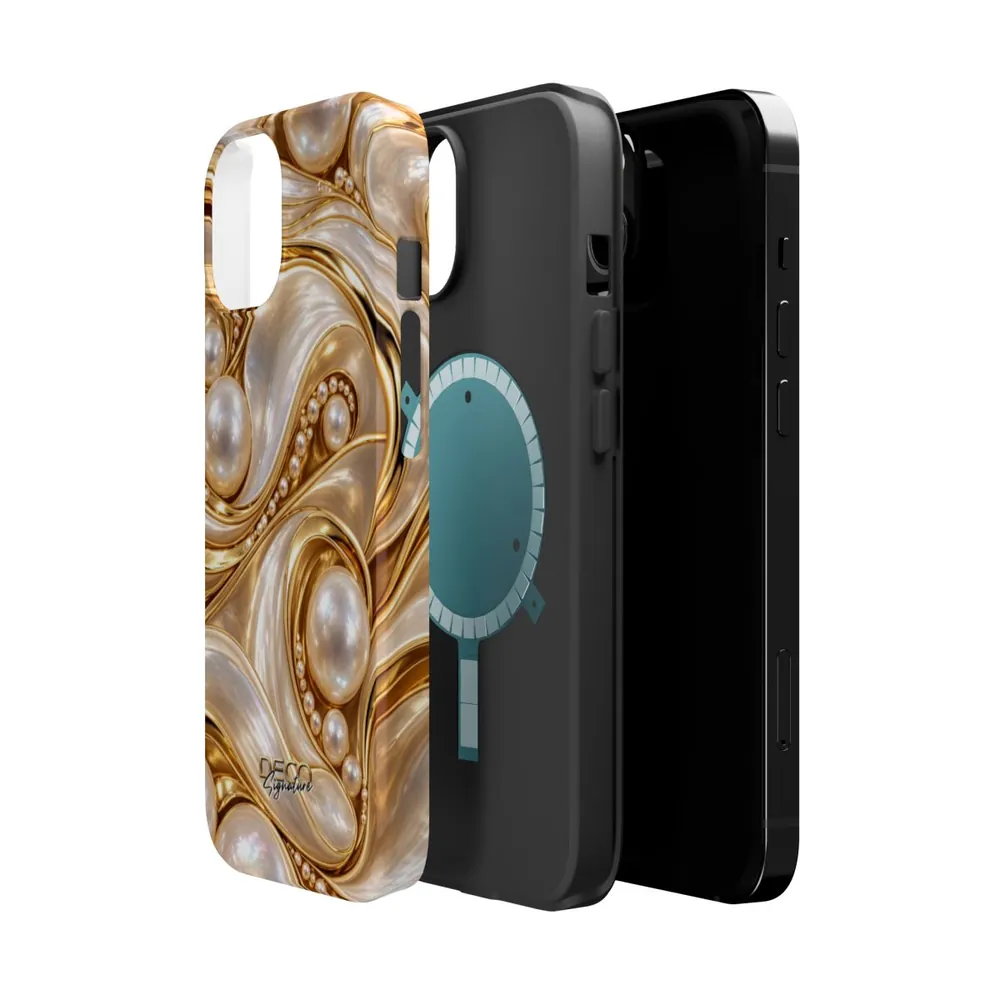 Luxury Pearl DECO Signature MagSafe Impact-Resistant Phone Case