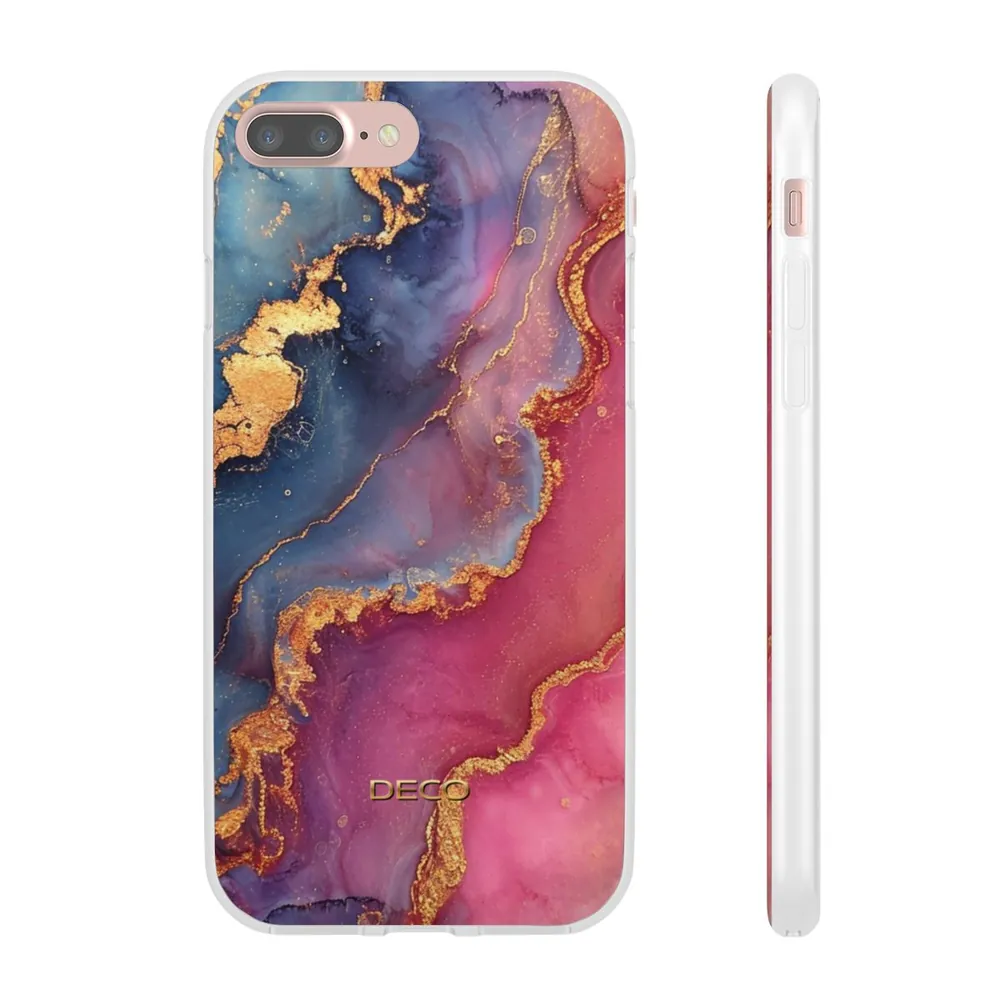 Pinks & Gold Watercolor Marble Phone Case