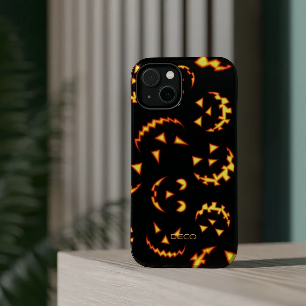 Creepy Jack-o-lanterns Spooky Halloween MagSafe Impact-Resistant Phone Case