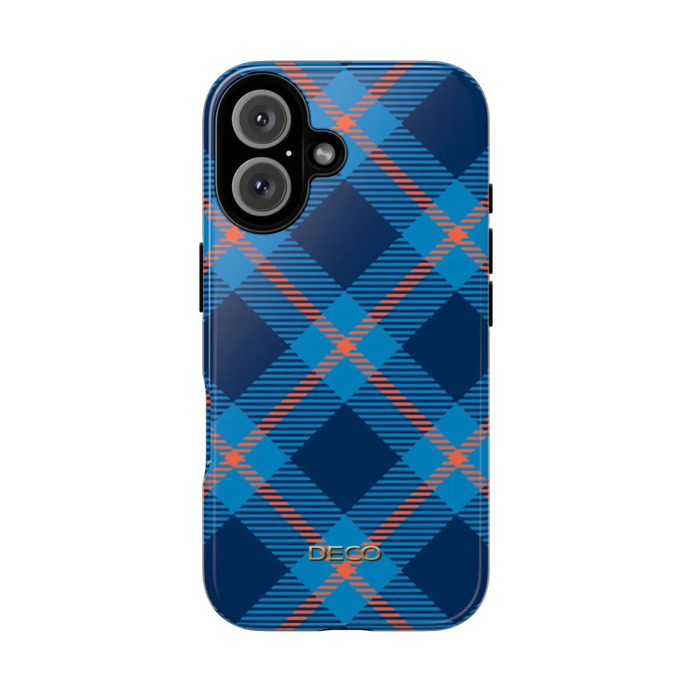 Blue Tartan Plaid Tough Phone Case