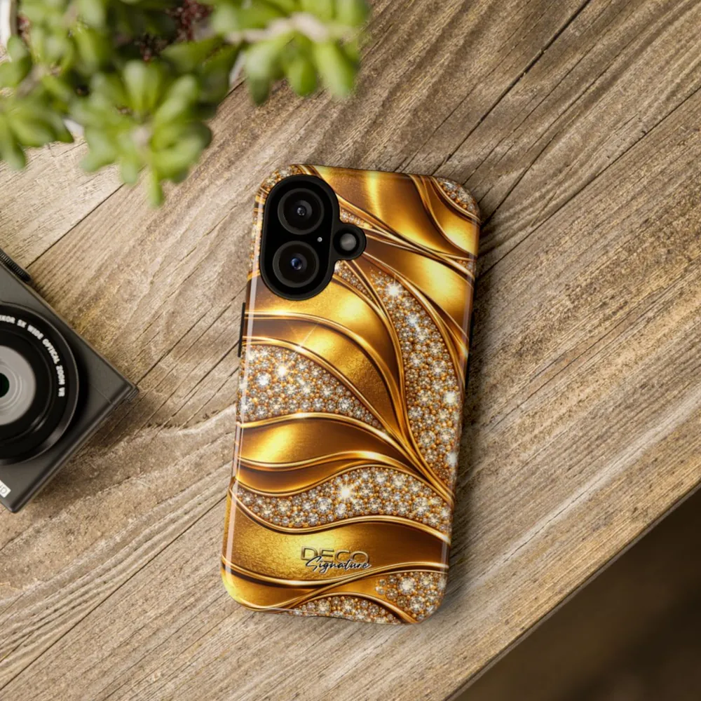 Luxury Gold & Diamonds DECO Signature Tough Phone Case