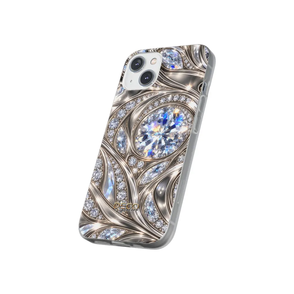 Luxury Platinum & Diamonds DECO Signature Phone Case