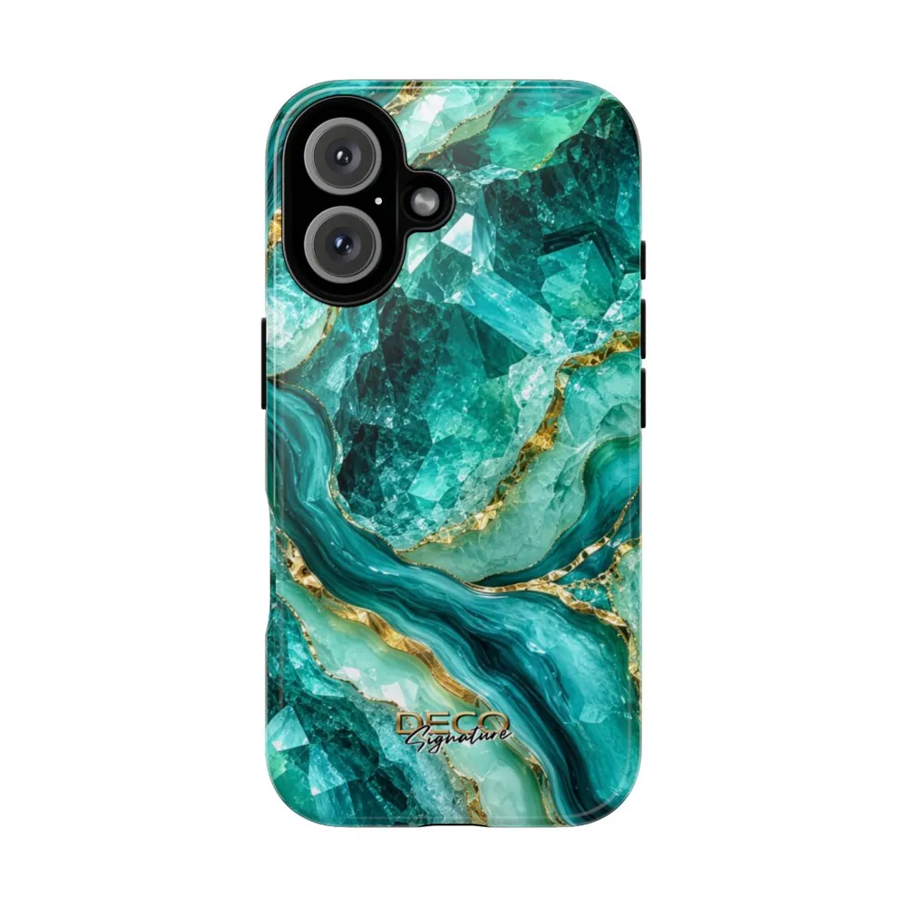Luxury Sparkling Aquamarine DECO Signature Tough Phone Case
