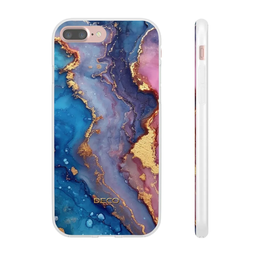 Purples & Gold Watercolor Marble Phone Case