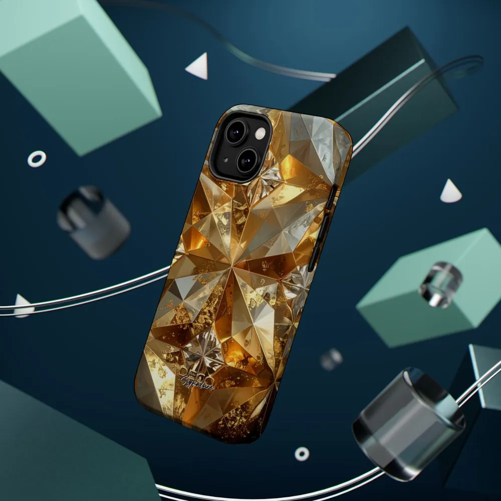 Luxury Diamond Facets DECO Signature MagSafe Impact-Resistant Phone Case