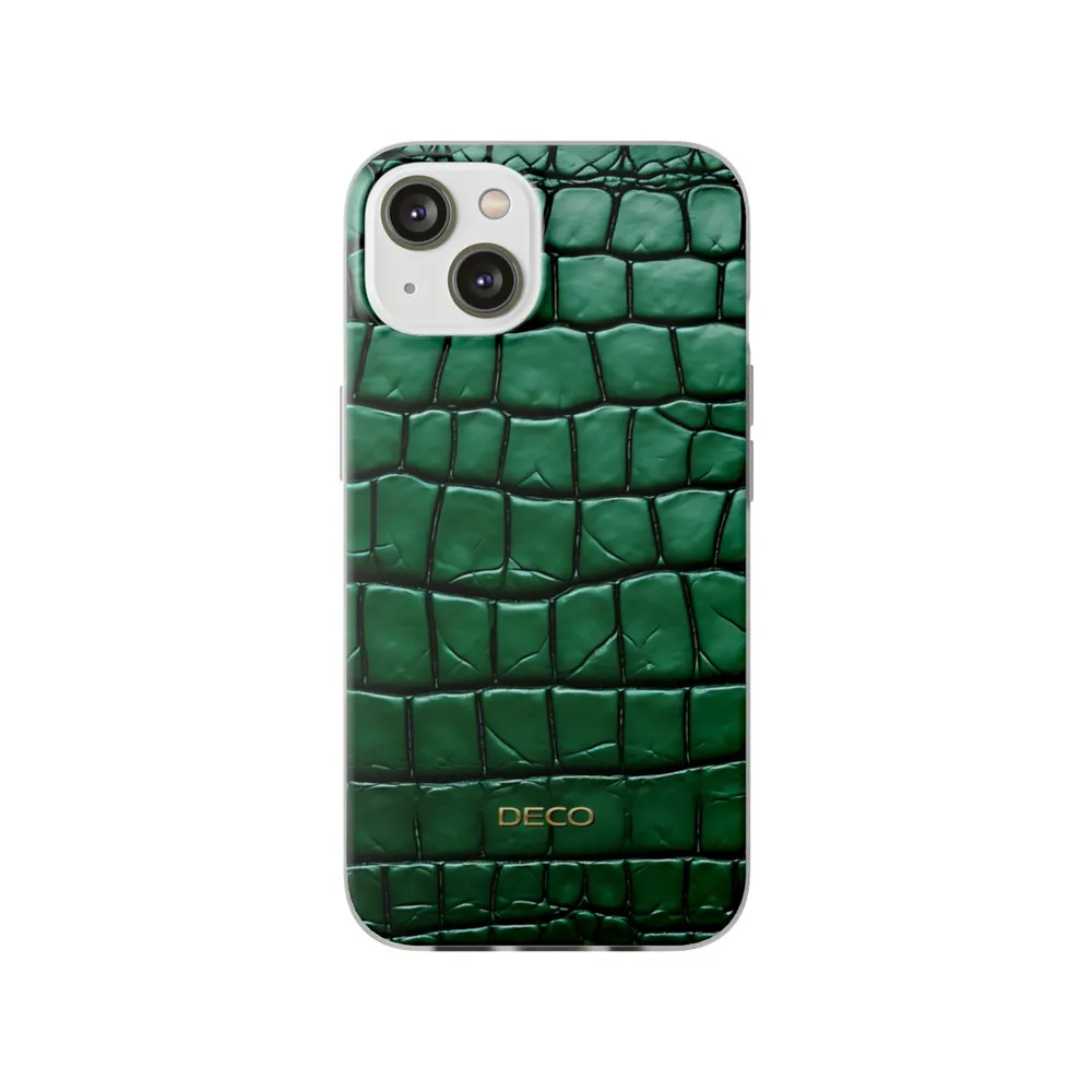 Emerald Alligator Skin Phone Case