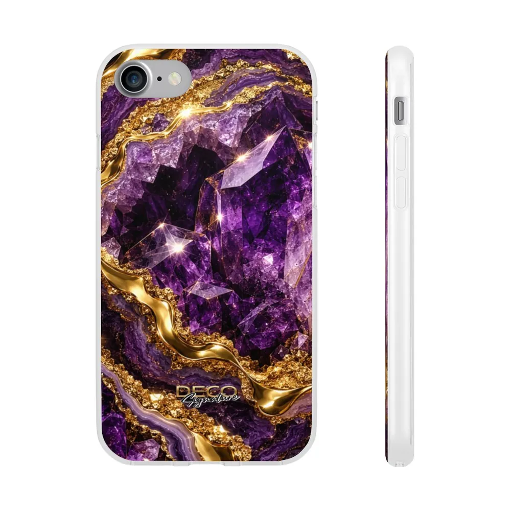 Luxury Amethyst & Gold DECO Signature Phone Case