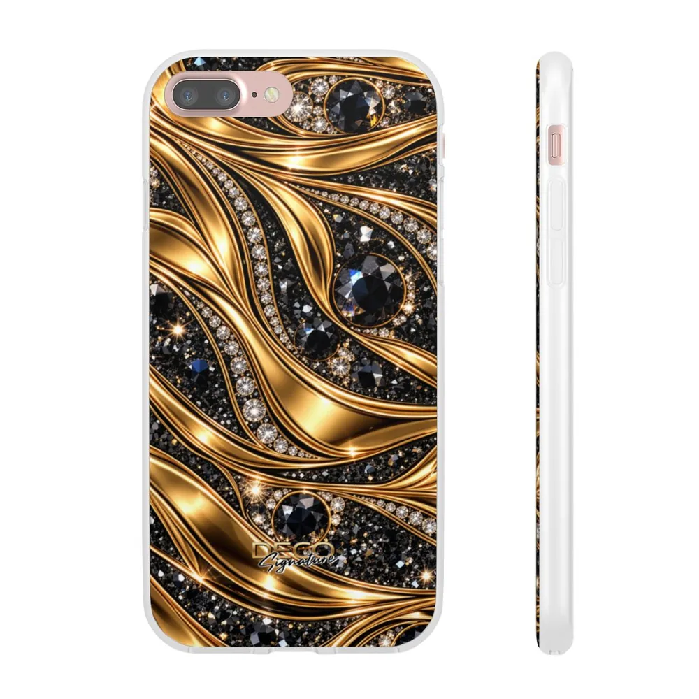 Luxury Gold & Black Diamonds DECO Signature Phone Case