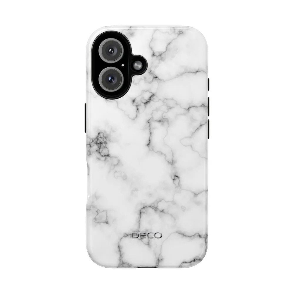 White & Black Marble Tough Phone Case