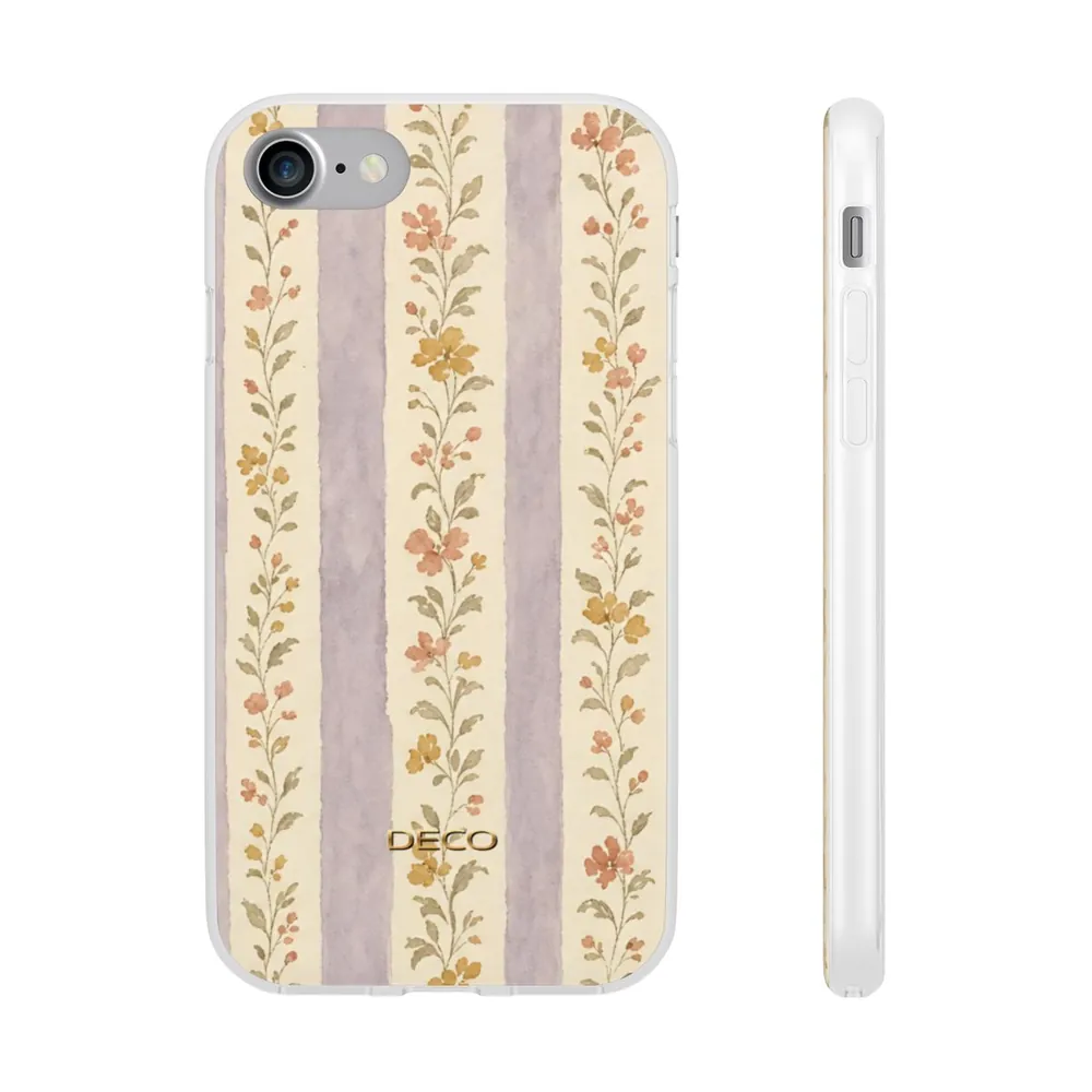 Vintage Floral Stripes Phone Case