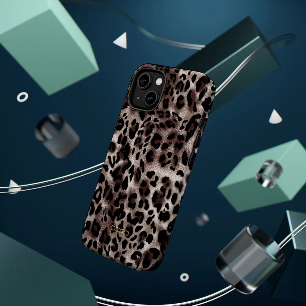 Leopard Skin MagSafe Impact-Resistant Phone Case
