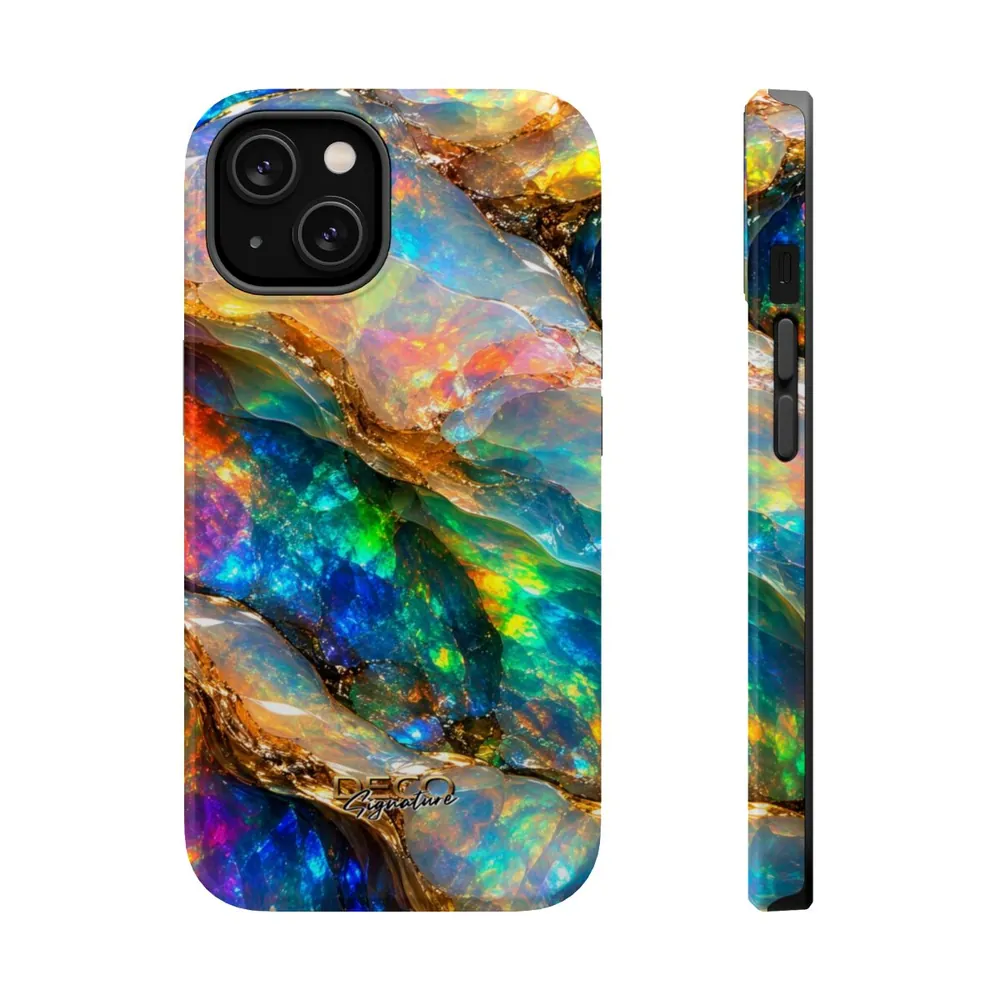 Luxury Vivid Opal DECO Signature MagSafe Impact-Resistant Phone Case